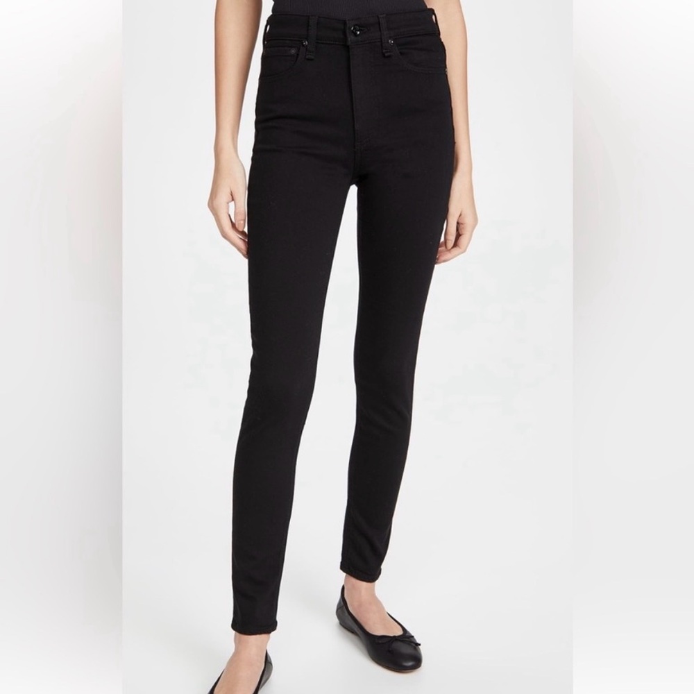 Rag & Bone Nina High Rise Skinny Black Jeans Size 27